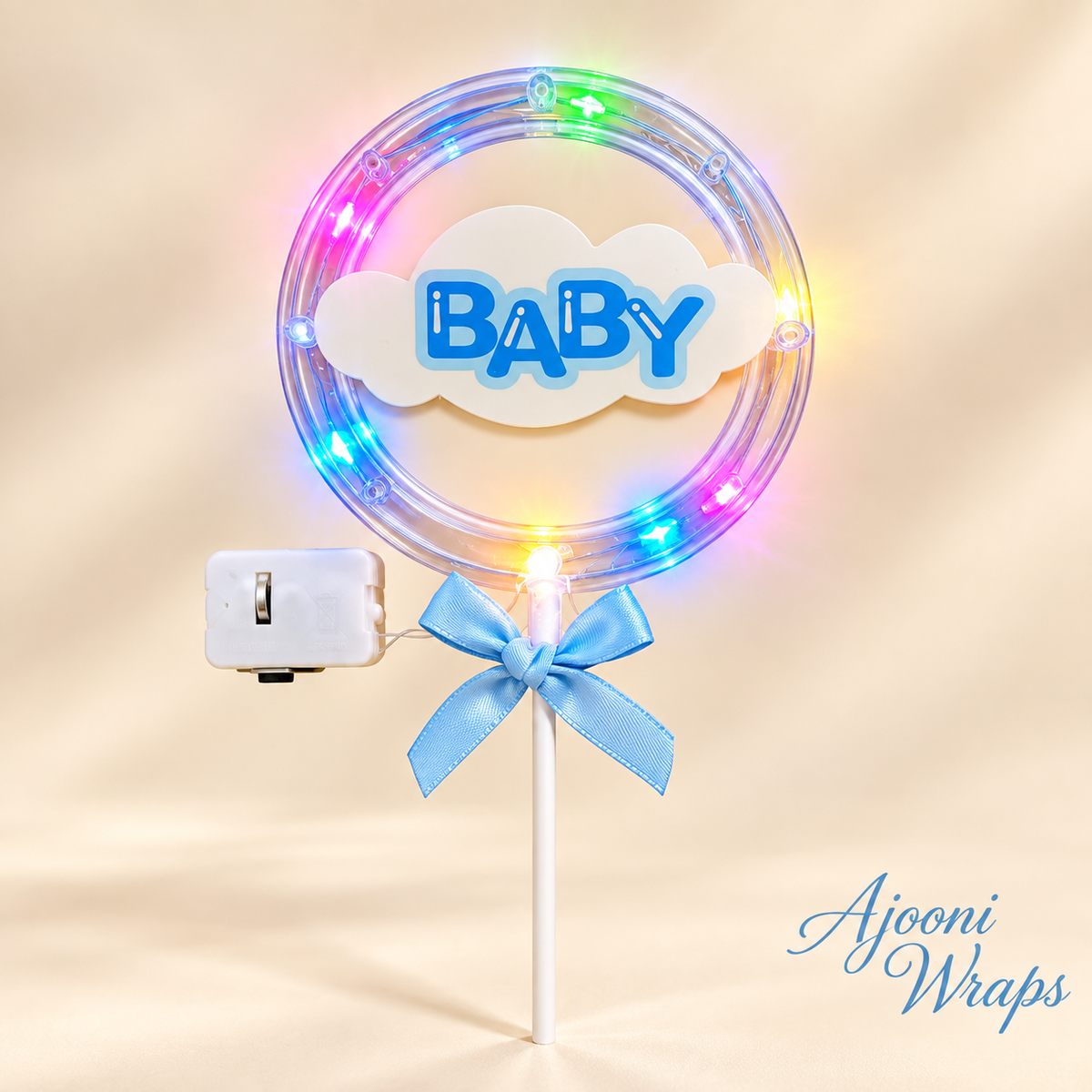 Baby Cloud LED Light Cake Topper ✨💗💙☁️