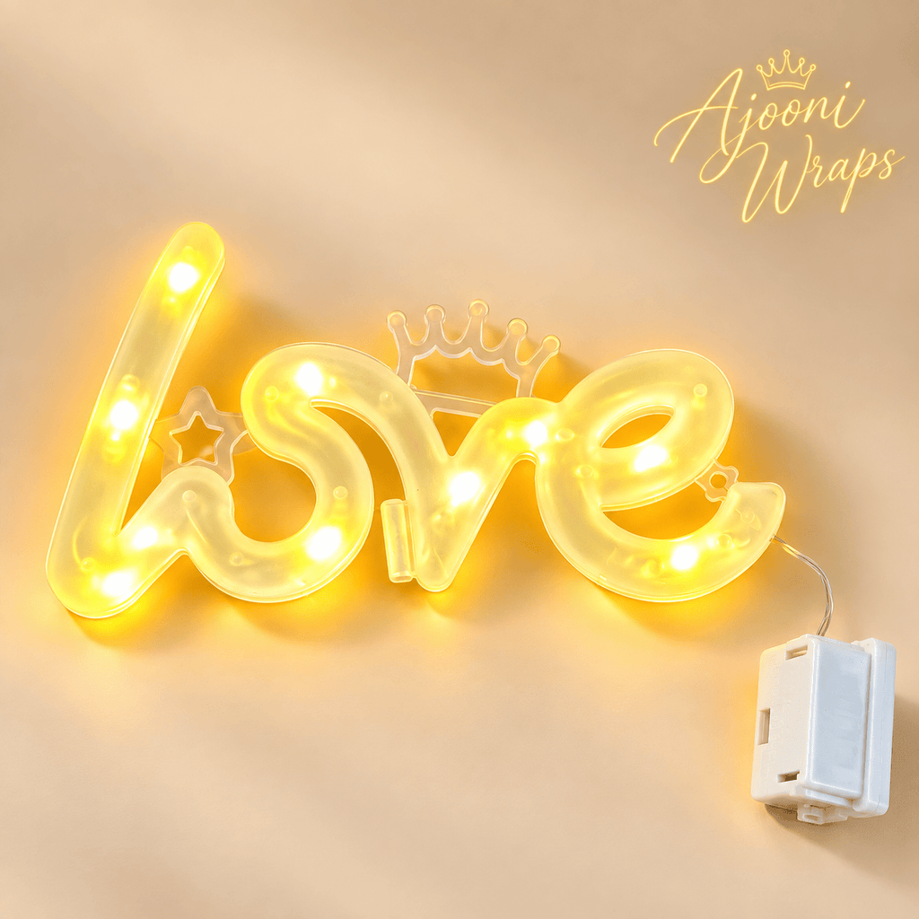 Crowned Love LED Cake Topper ✨👑
