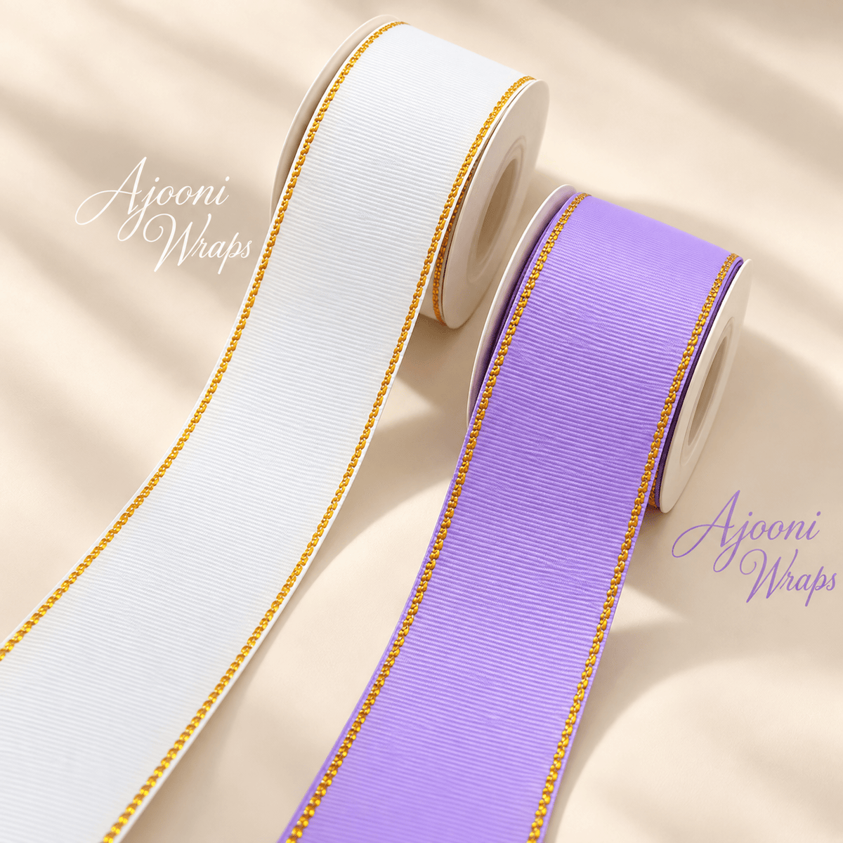Luxury Gold Trim Grosgrain Ribbon | 1.5 Inch | | 10 Yards |✨