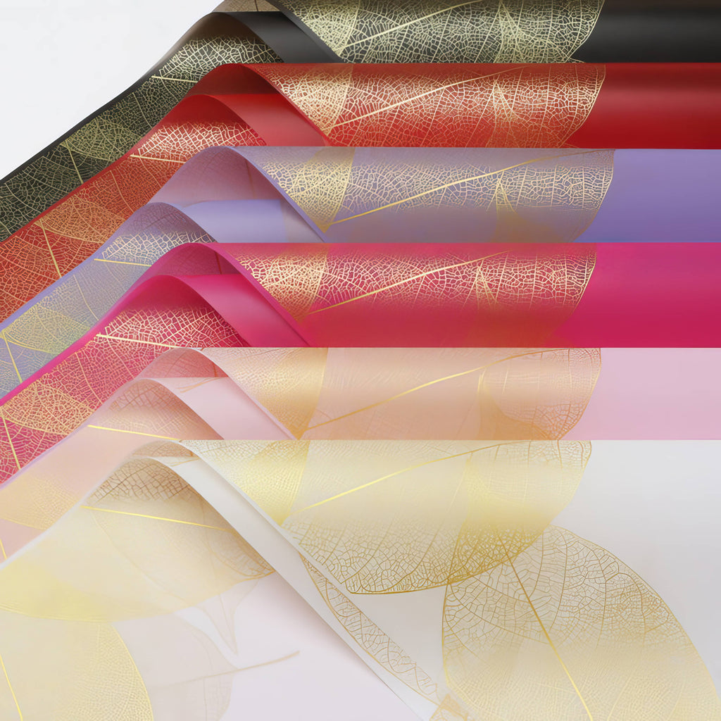 Premium Golden Leaf Floral  Bouquet & Gift Wrap
