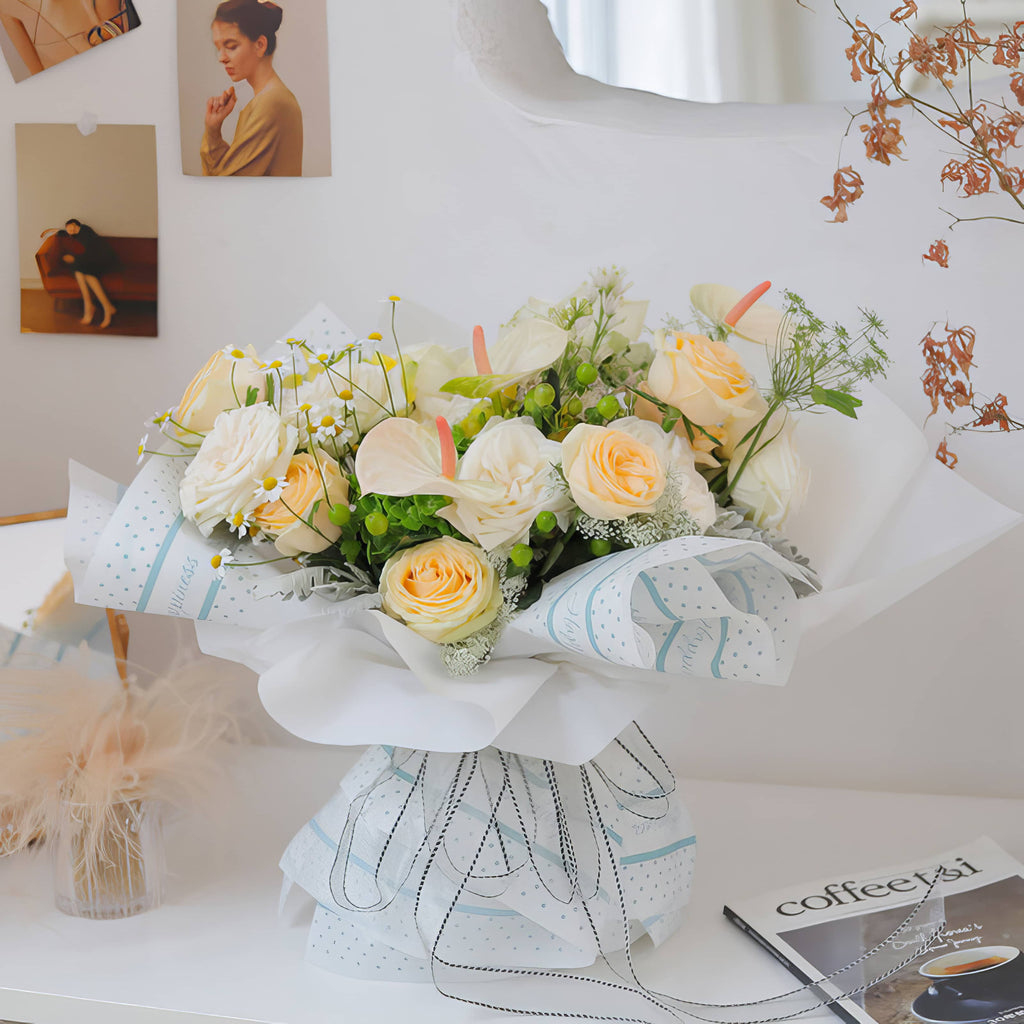 Eternal Happiness Bouquet & Gift Wrap