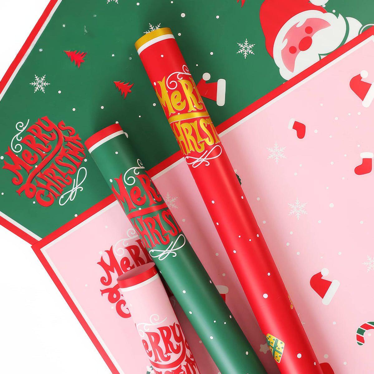Premium Merry Christmas Santa Claus Bouquet Wrapping Sheets 🎅🎄✨