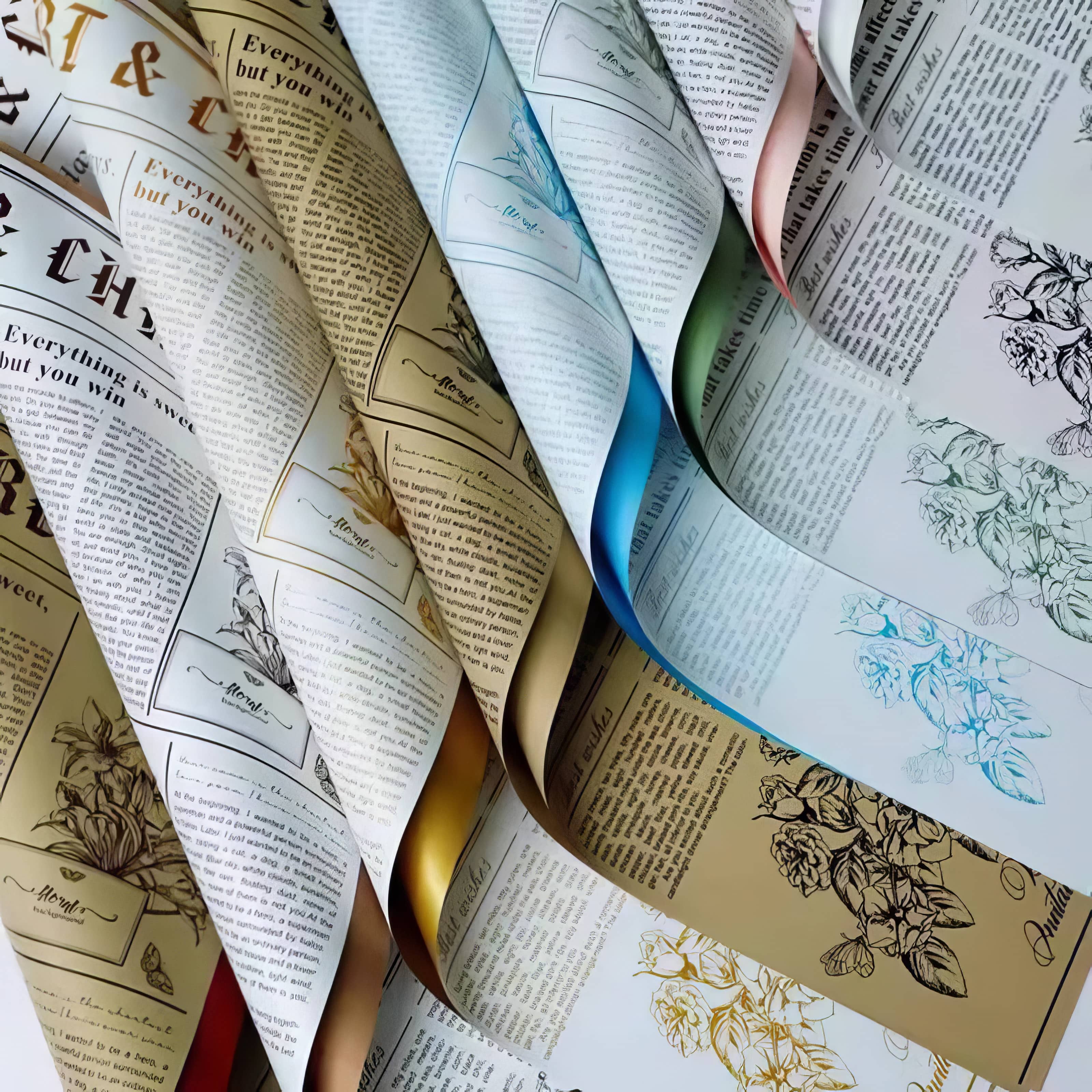 Floral News Chronicle Bouquet & Gift Wrap