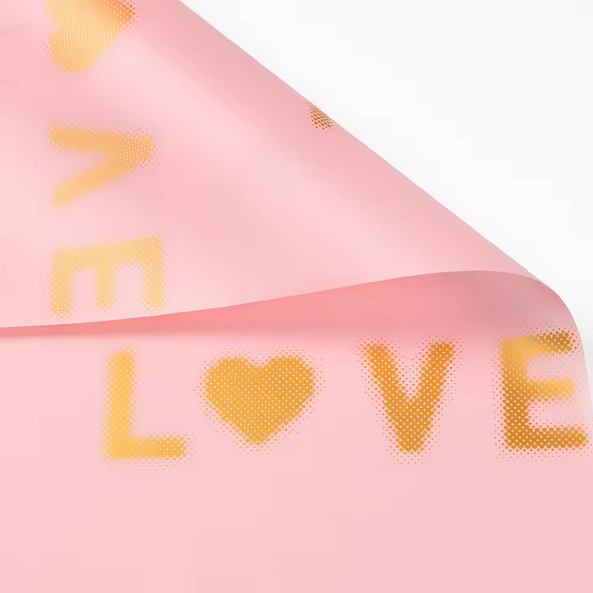 ✨ Premium Golden Love Heart Bouquet Wrapping Sheets💖 ✨