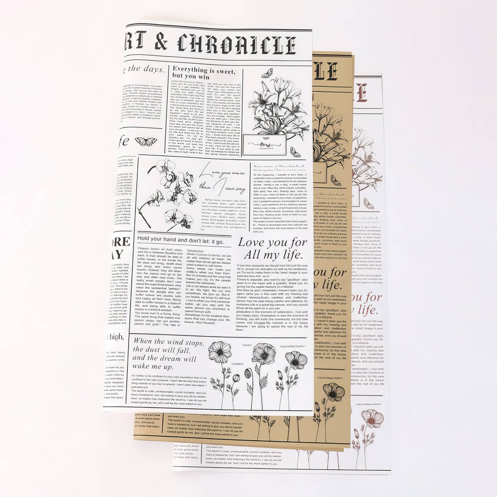 Floral News Chronicle Bouquet & Gift Wrap