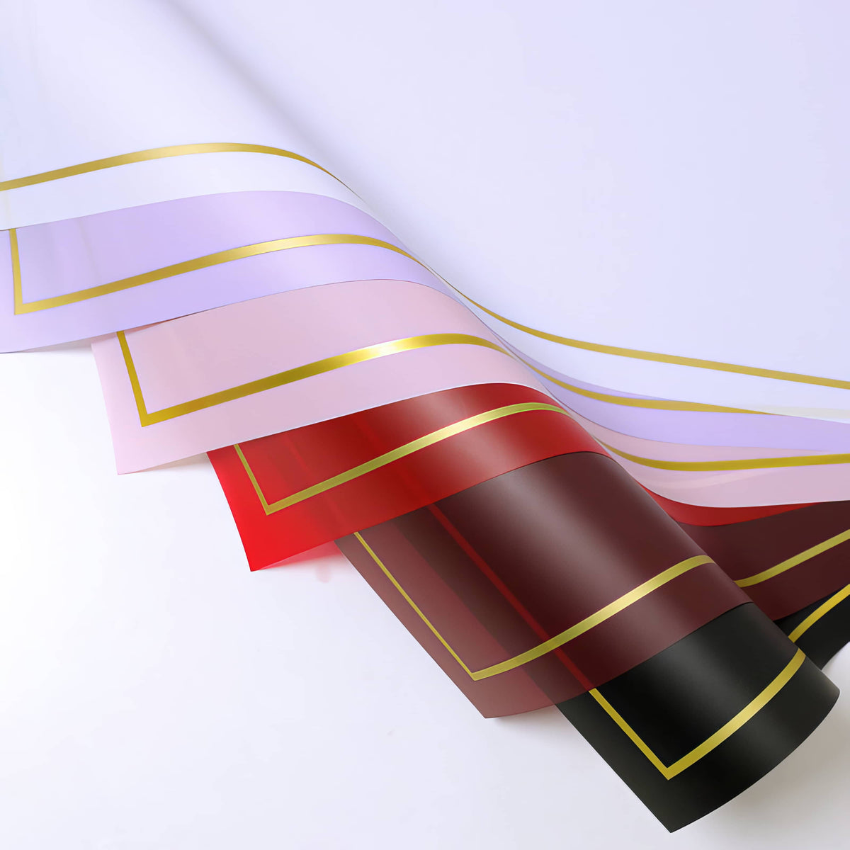 Elegant Gold Trim Wrapping Sheet ✨💛🎀