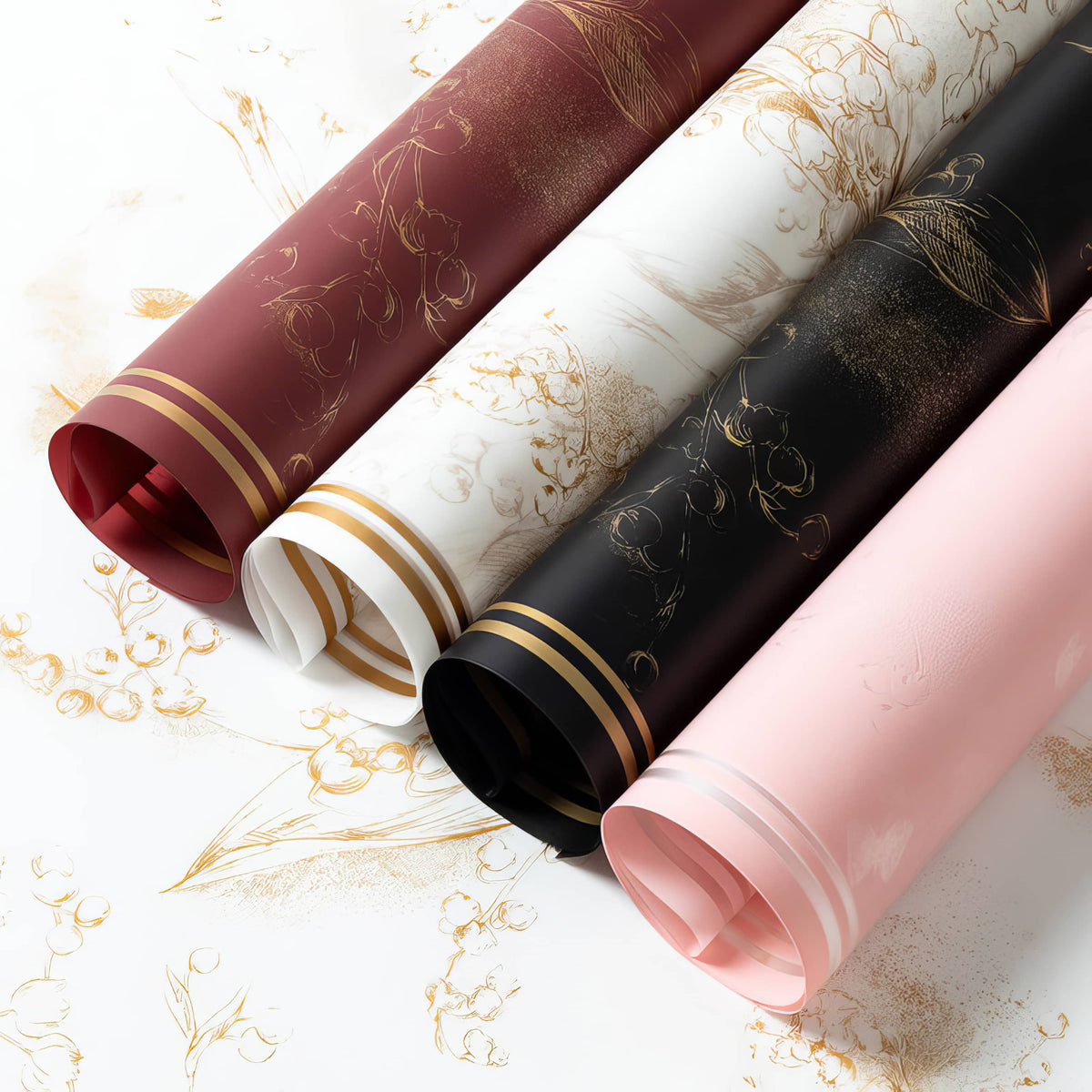 Premium Botanical Floral Wrapping Sheet 🌿🌸✨