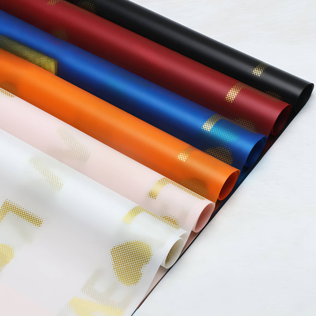 ✨ Premium Golden Love Heart Bouquet Wrapping Sheets💖 ✨