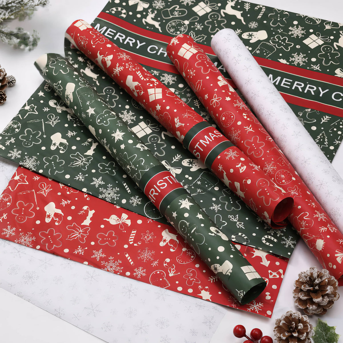🎄 Premium Christmas Festive Bouquet Wrapping Sheet ❤️✨