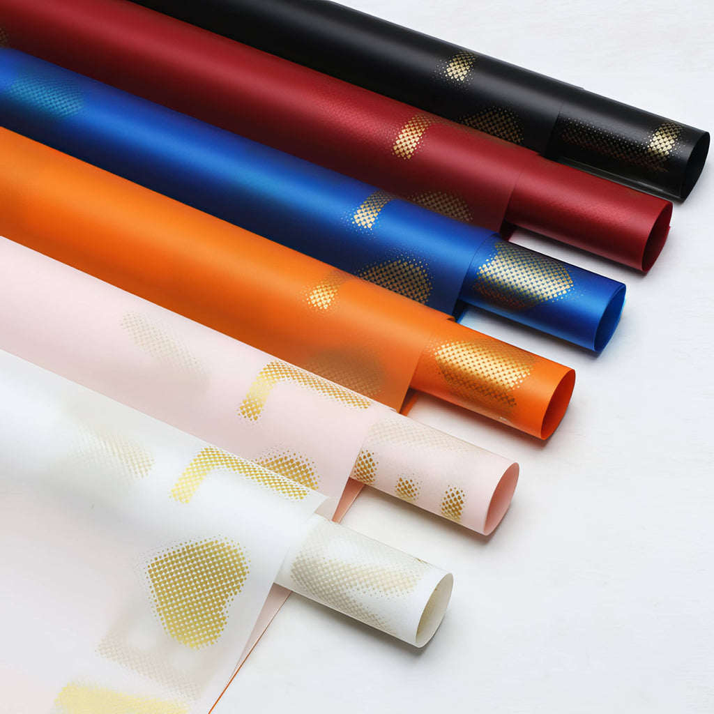 ✨ Premium Golden Love Heart Bouquet Wrapping Sheets💖 ✨