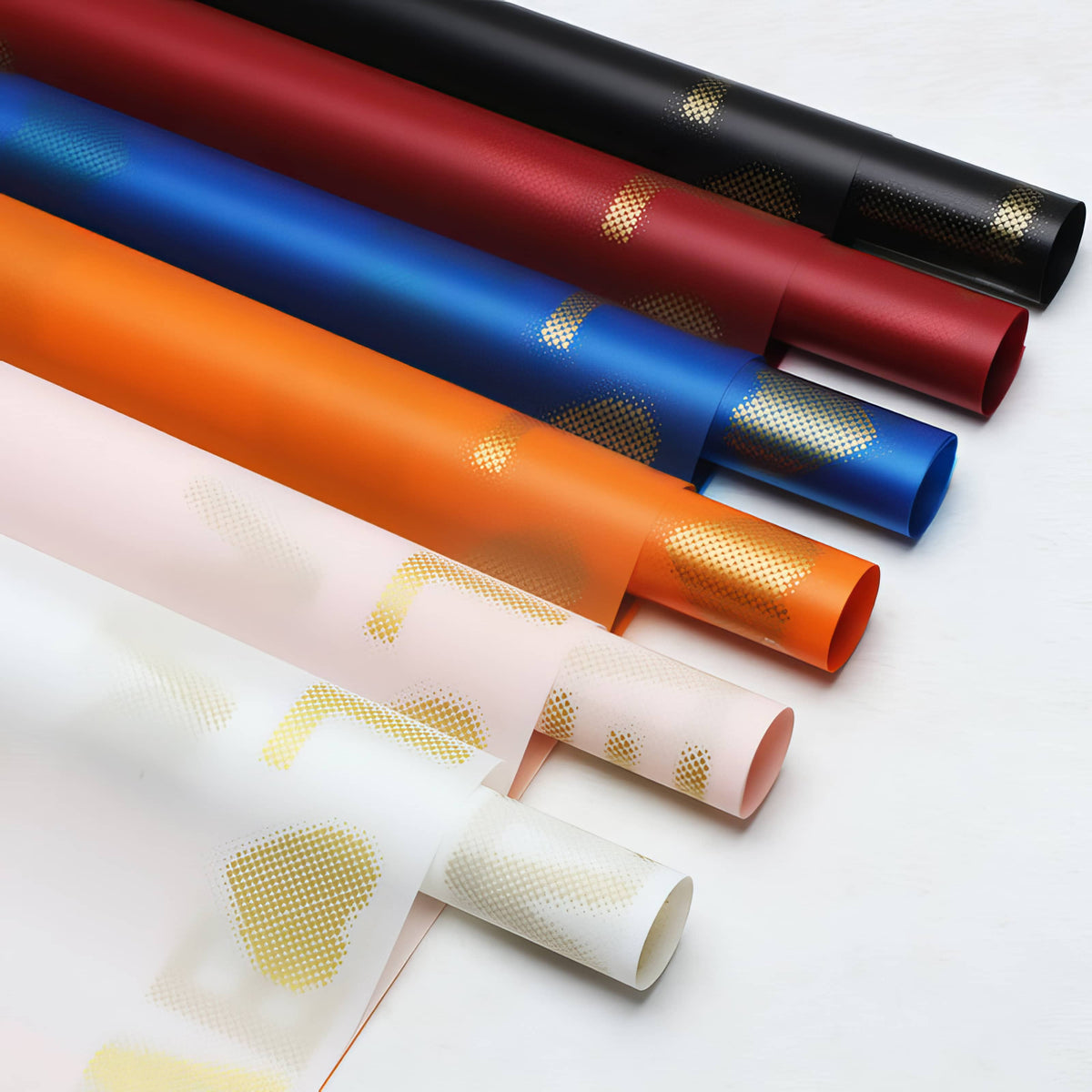 ✨ Premium Golden Love Heart Bouquet Wrapping Sheets💖 ✨