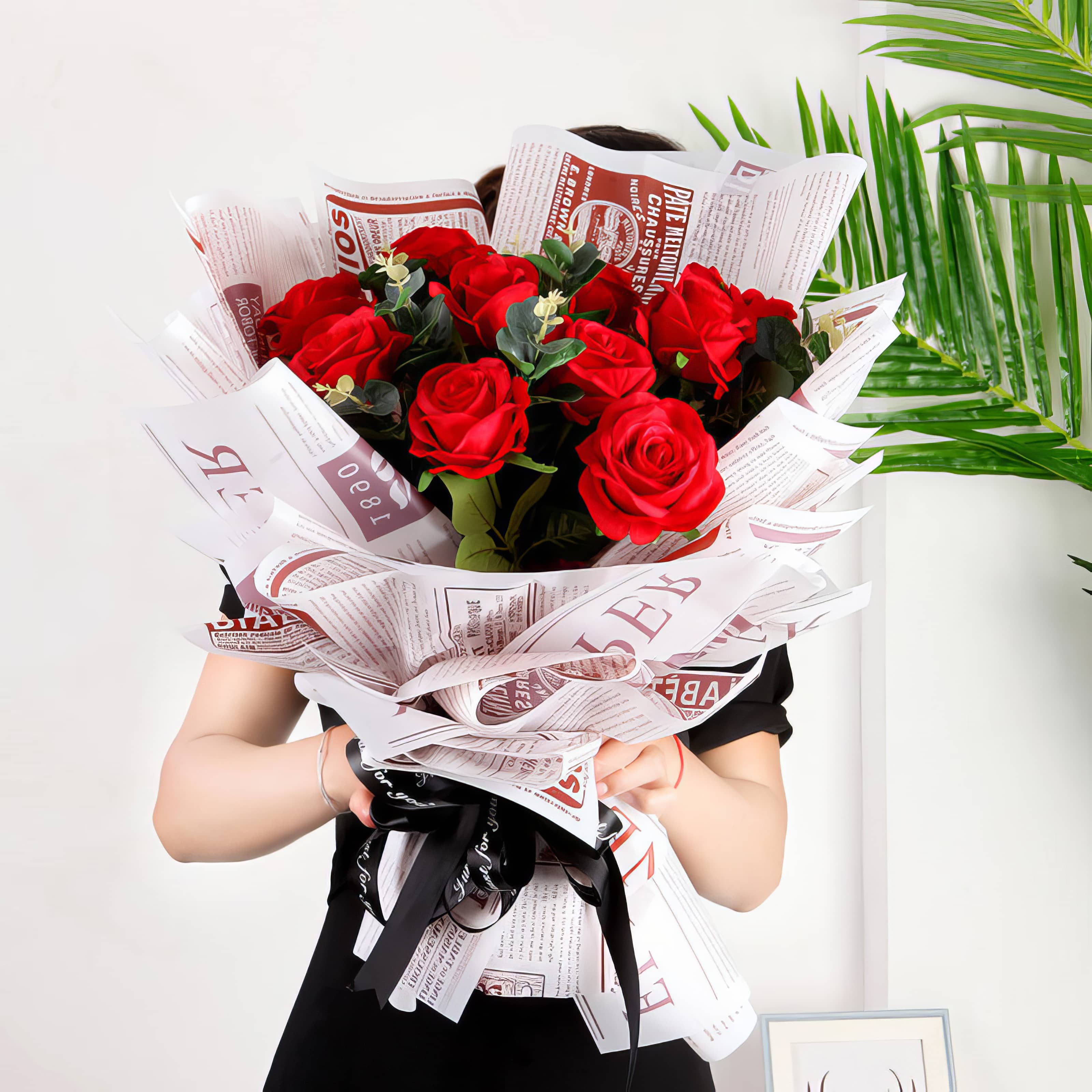 Vintage News Romance Bouquet & Gift Wrap