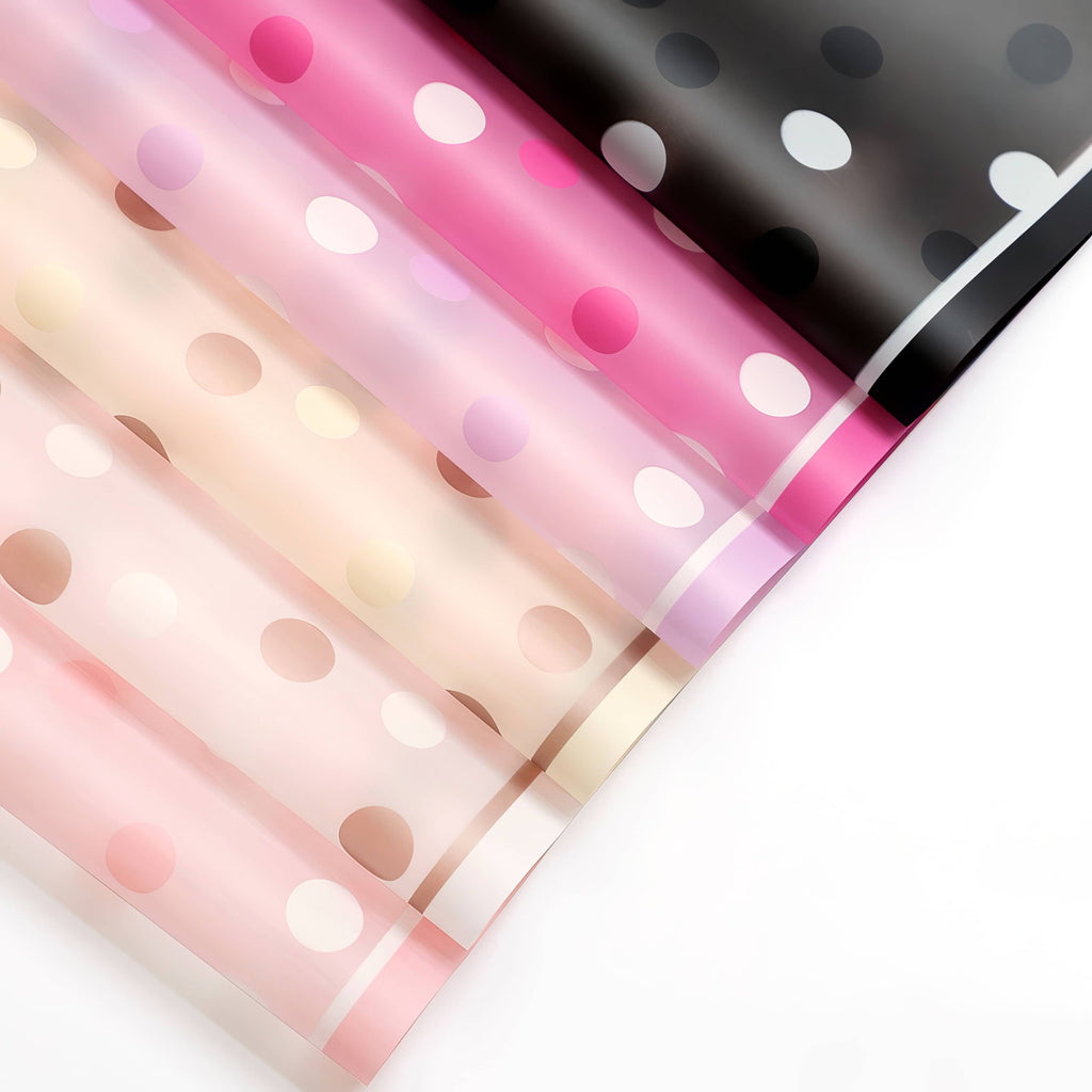 🎀 Premium Polka Dot Bouquet Wrapping Sheet 🌸✨