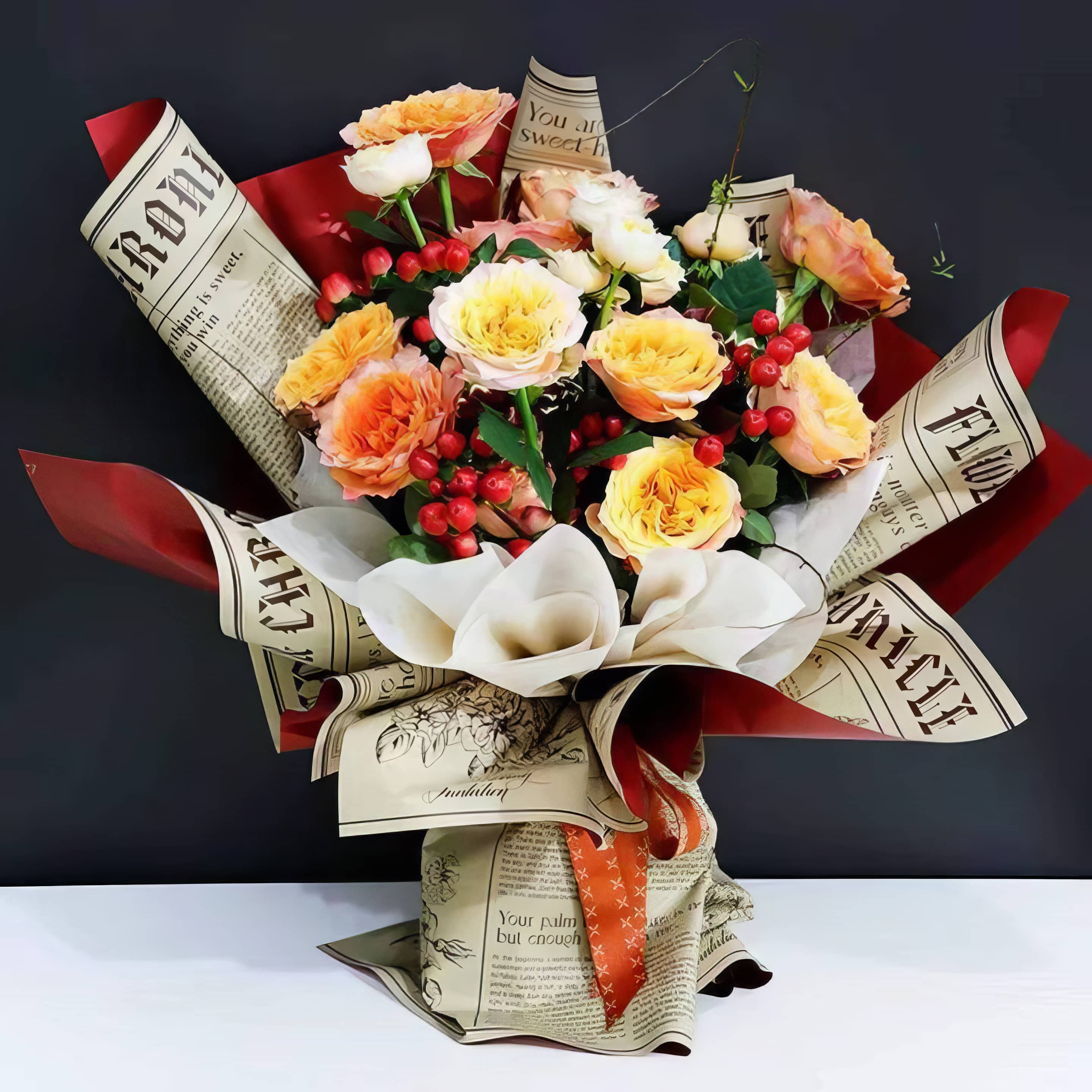 Floral News Chronicle Bouquet & Gift Wrap