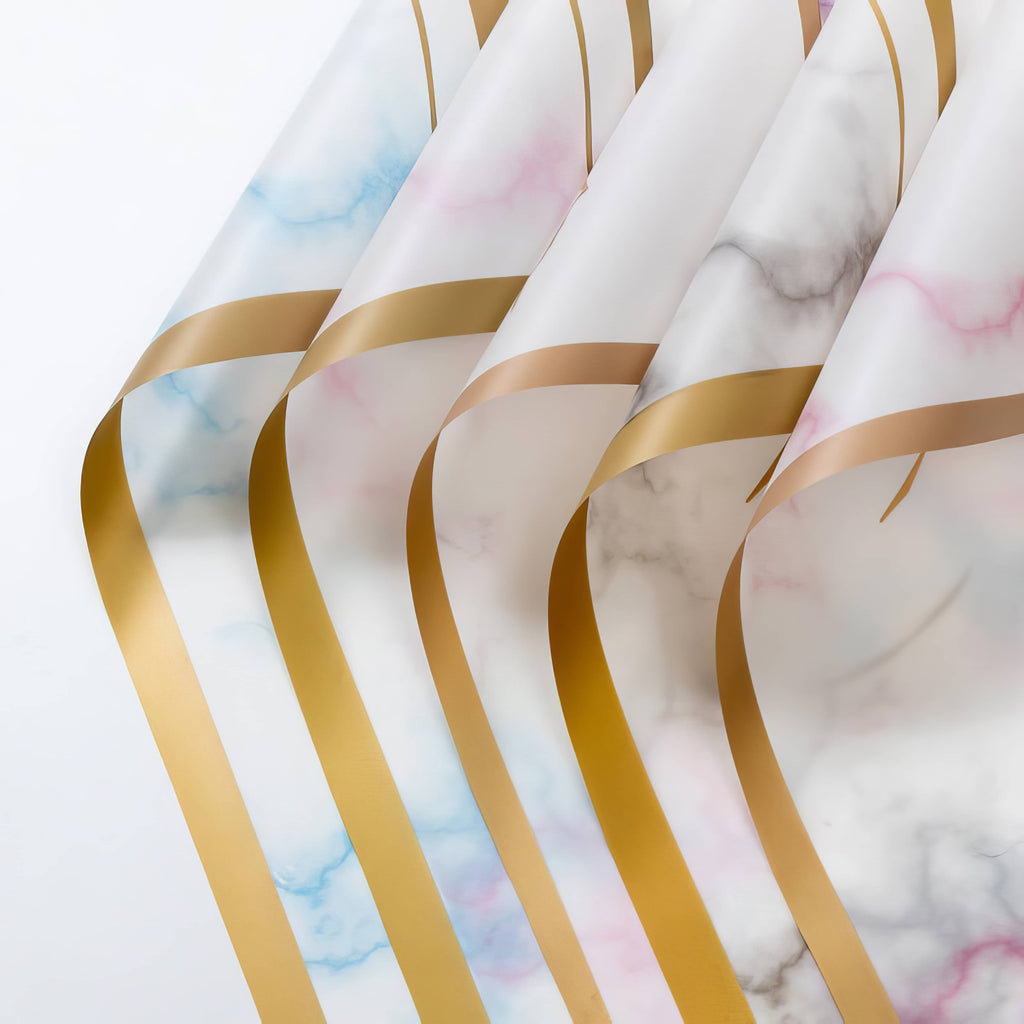 Marble Luxe Goldline Bouquet & Gift Wrap
