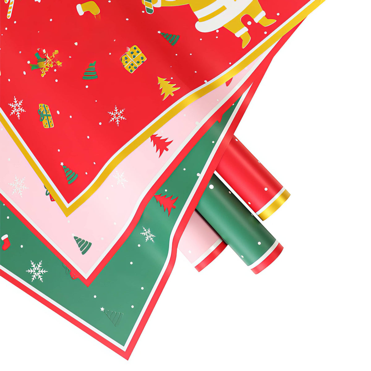 Premium Merry Christmas Santa Claus Bouquet Wrapping Sheets 🎅🎄✨