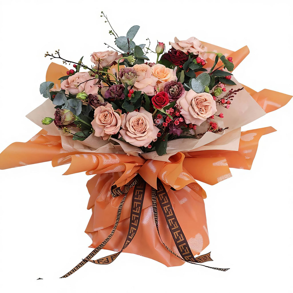 ✨ Premium Golden Love Heart Bouquet Wrapping Sheets💖 ✨