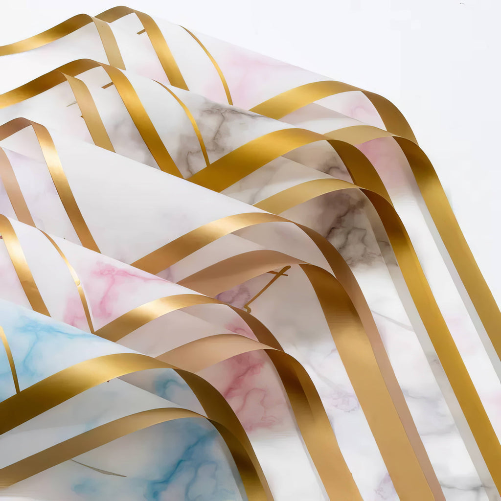 Marble Luxe Goldline Bouquet & Gift Wrap