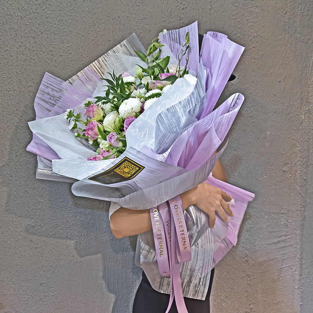 Premium Brushstroke Floral Wrapping Sheet 🎨💐✨