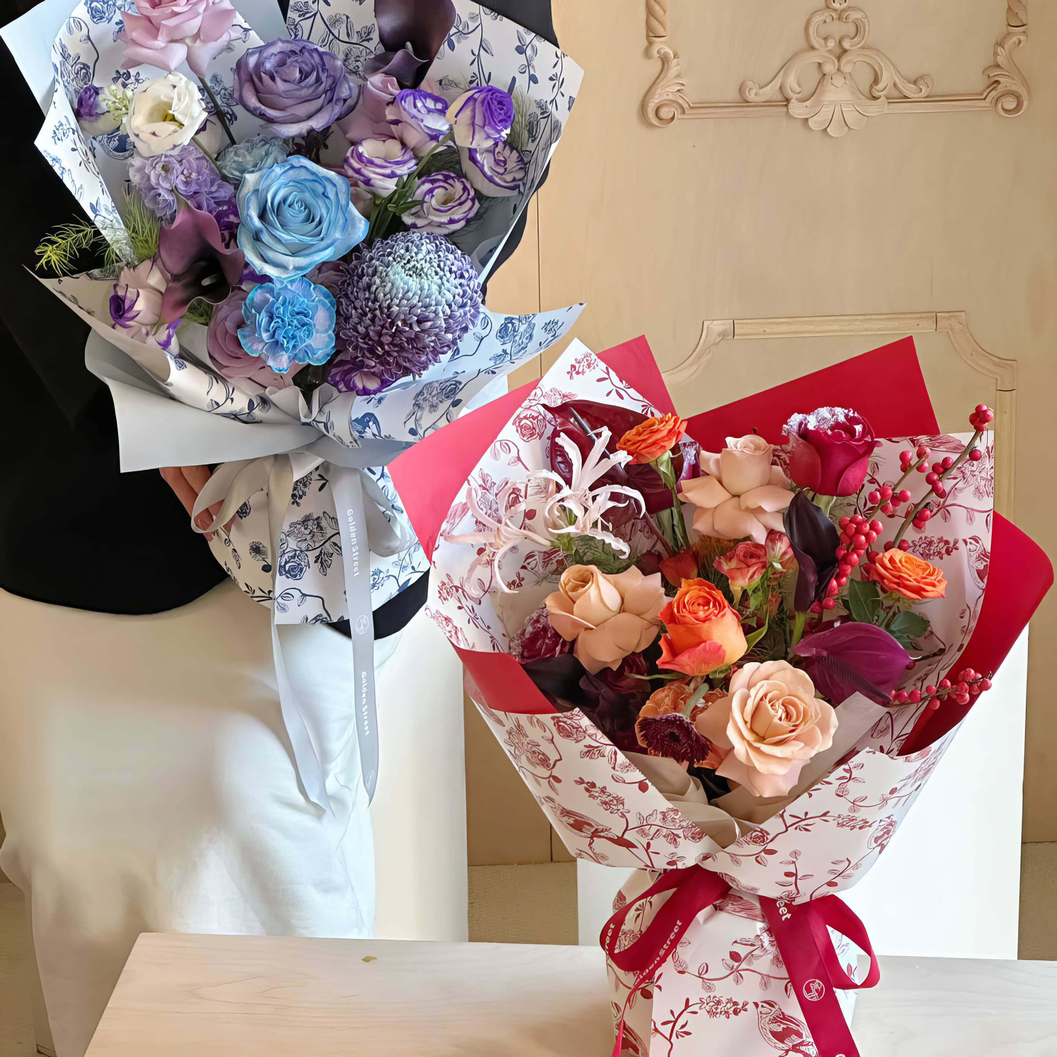 Botanical Aviary Elegance Bouquet & Gift Wrap