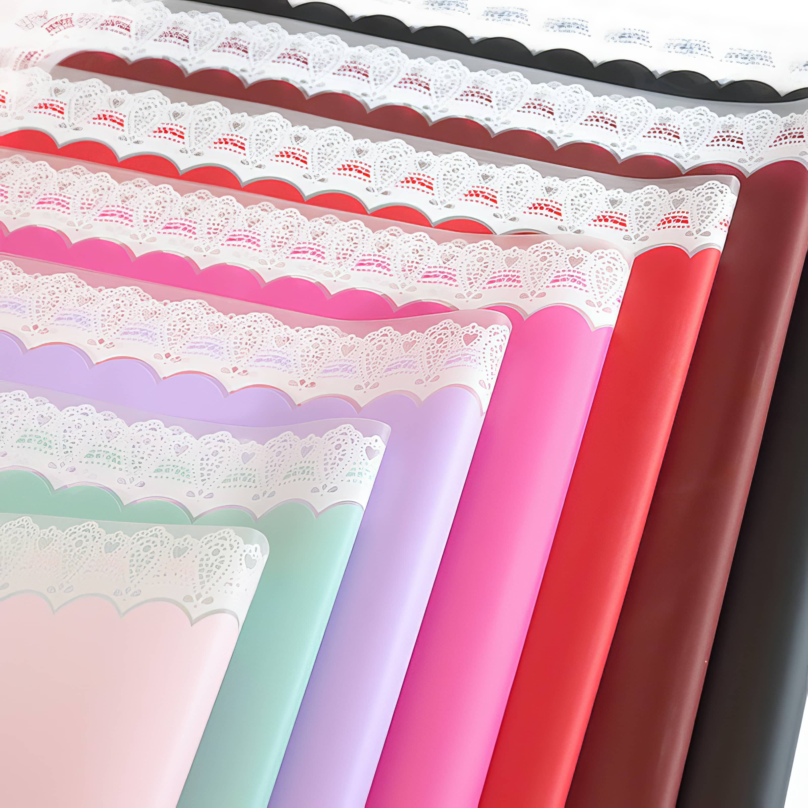 Lace Border Bouquet Wrapping Sheets