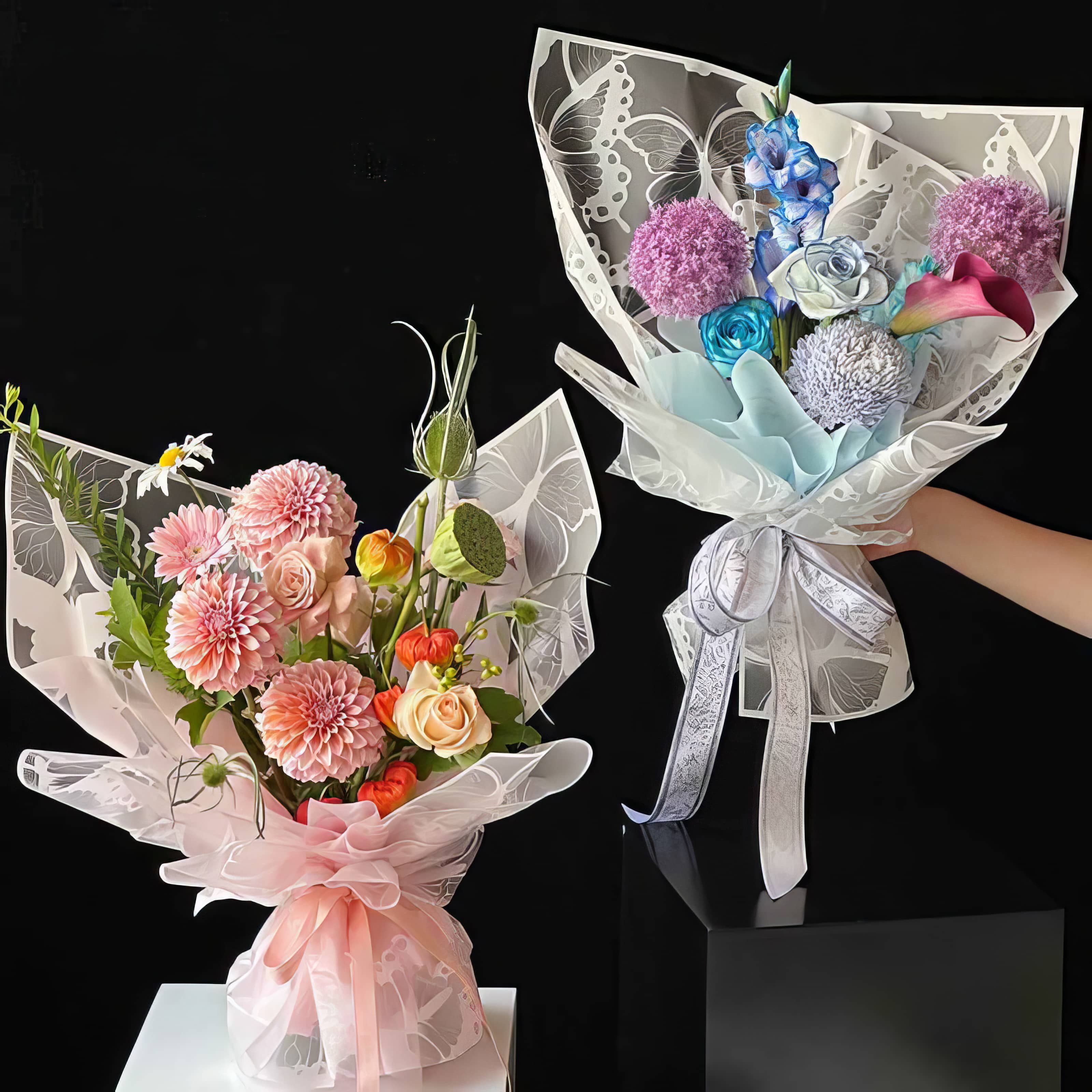 Midnight Butterfly Bouquet &amp; Gift Wrap