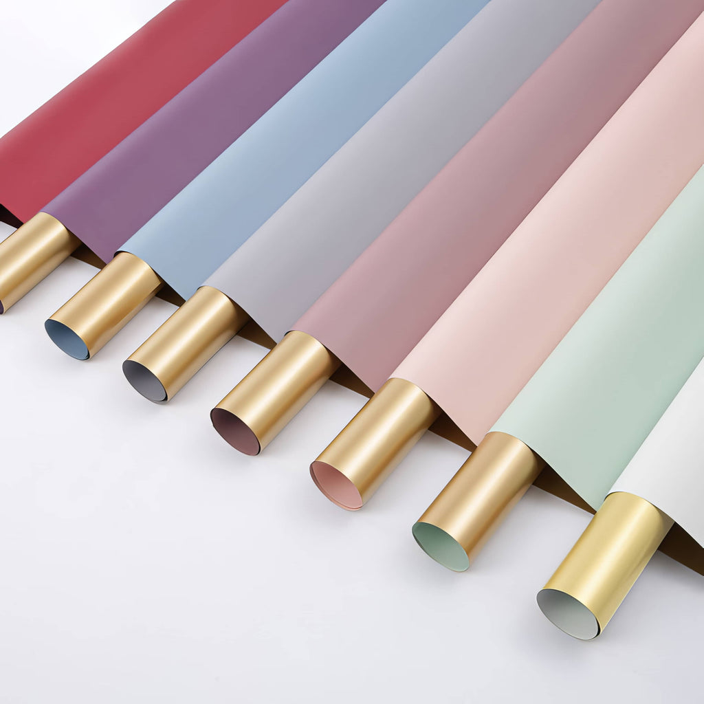 ✨ Luxury Double-Sided Golden Foil Bouquet Wrapping Sheet