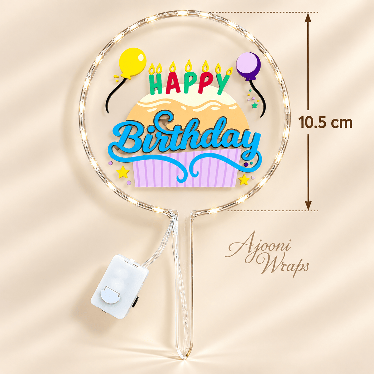 Premium Happy Birthday LED Cake Topper  🎂✨💡
