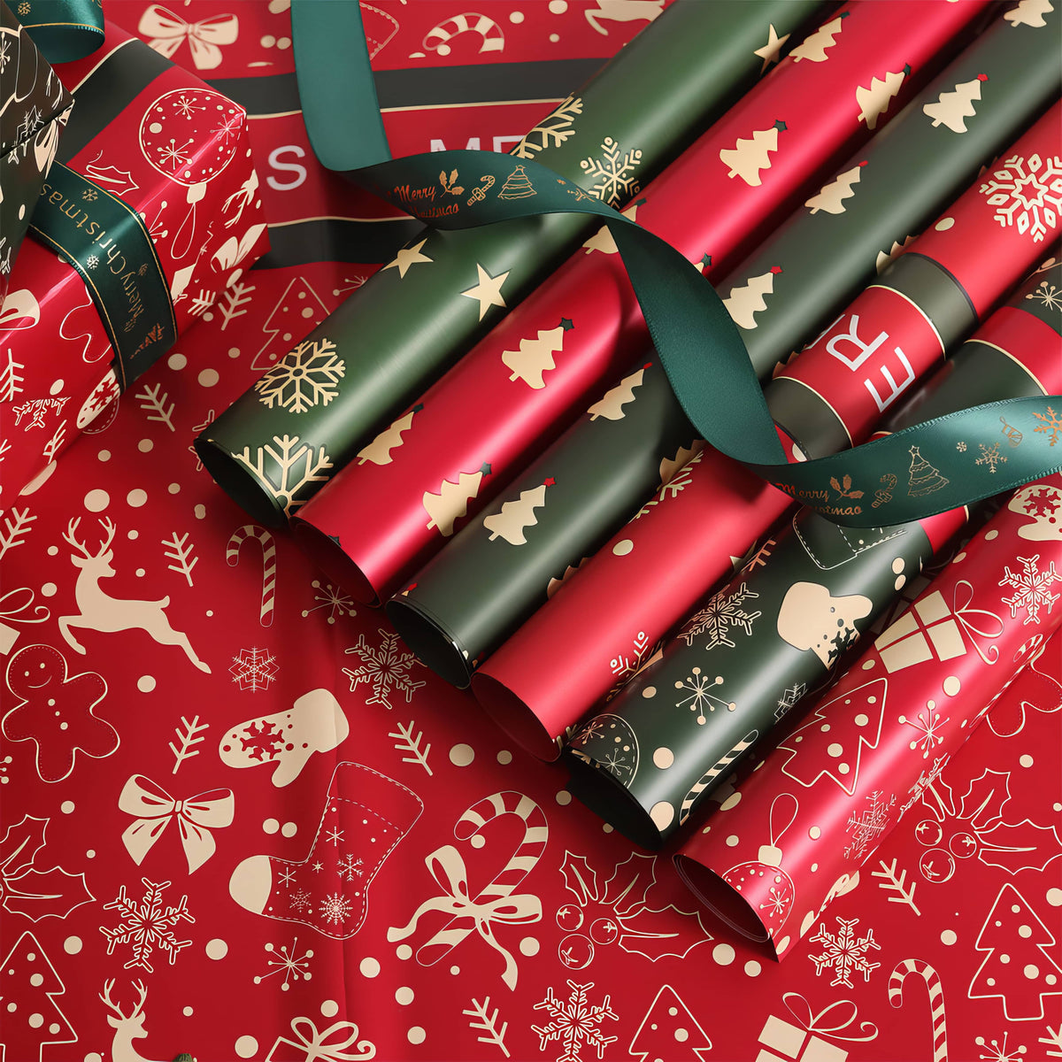 🎄 Premium Christmas Festive Bouquet Wrapping Sheet ❤️✨