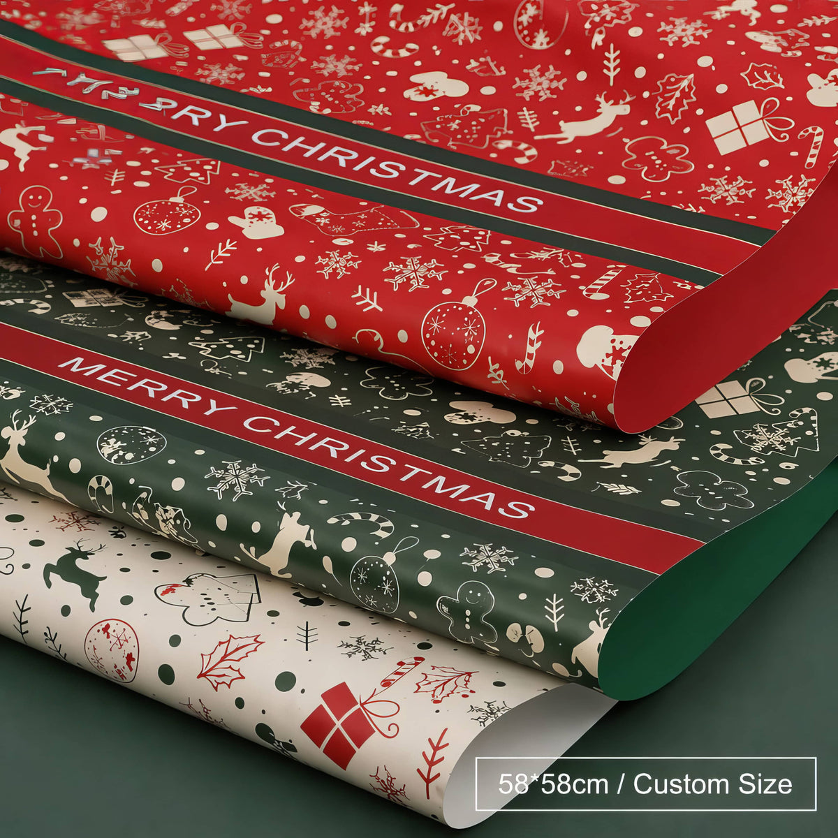 🎄 Premium Christmas Festive Bouquet Wrapping Sheet ❤️✨