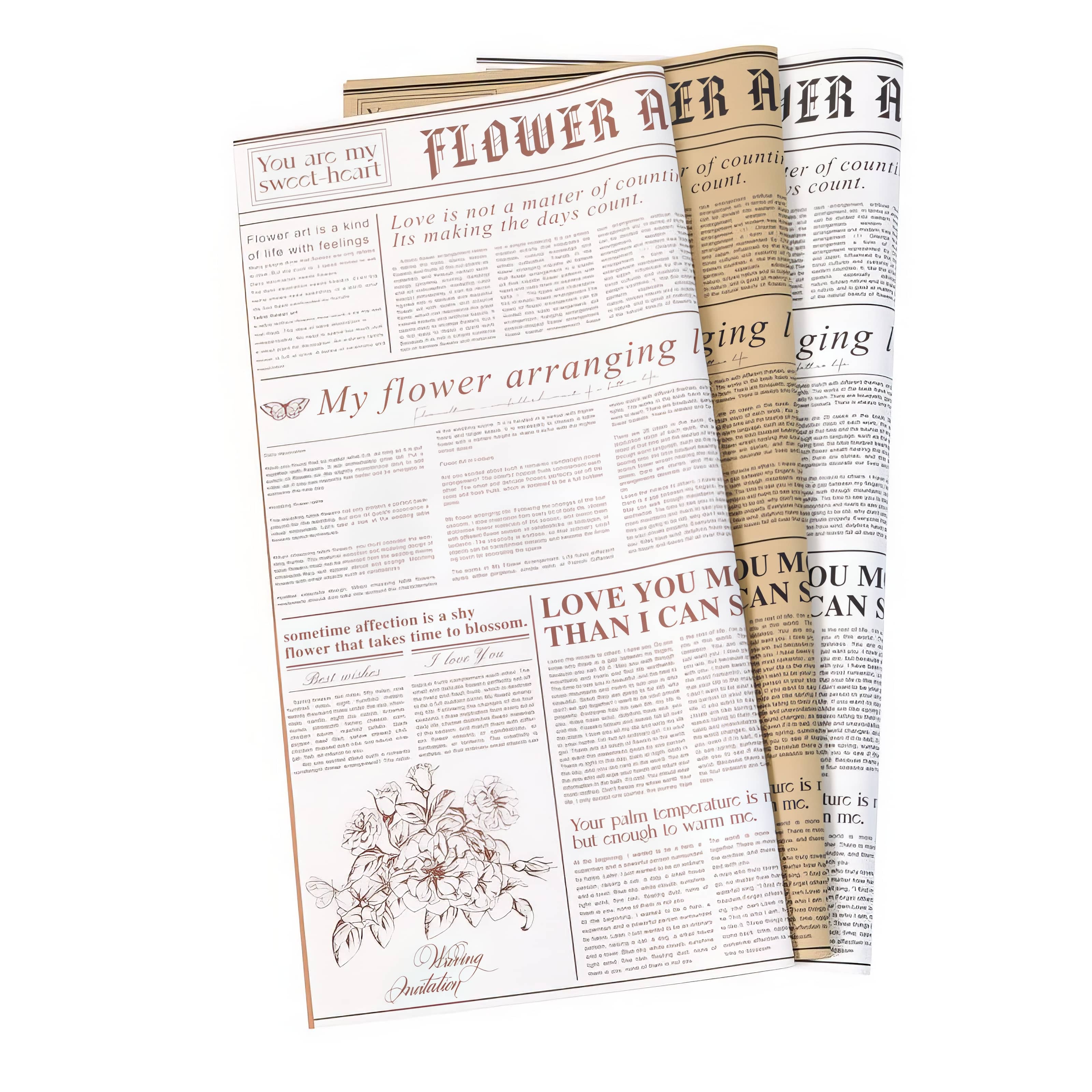 Floral News Chronicle Bouquet & Gift Wrap