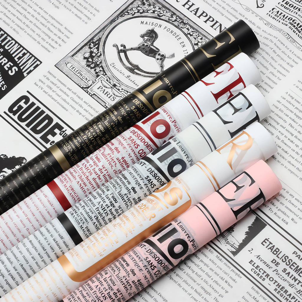 Vintage News Romance Bouquet & Gift Wrap