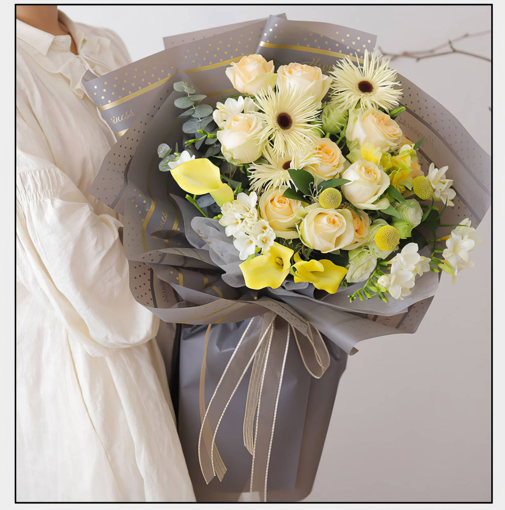 Eternal Happiness Bouquet & Gift Wrap