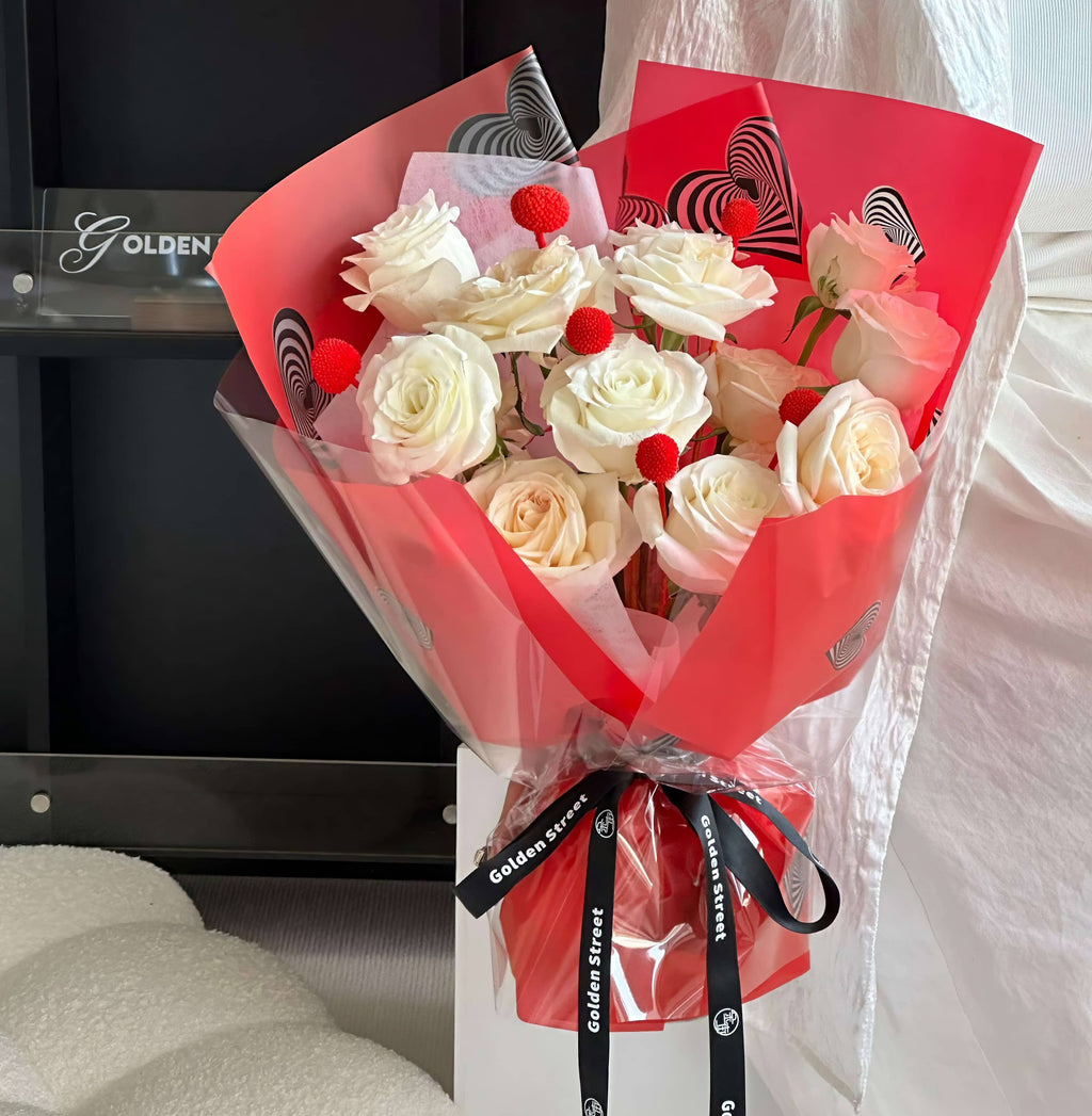 Hypnotic Hearts Bouquet & Gift Wrap