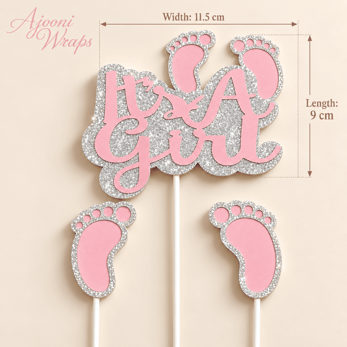 Pastel Baby Shower “It’s a Boy” Cake Topper Set 🩷🩵👶