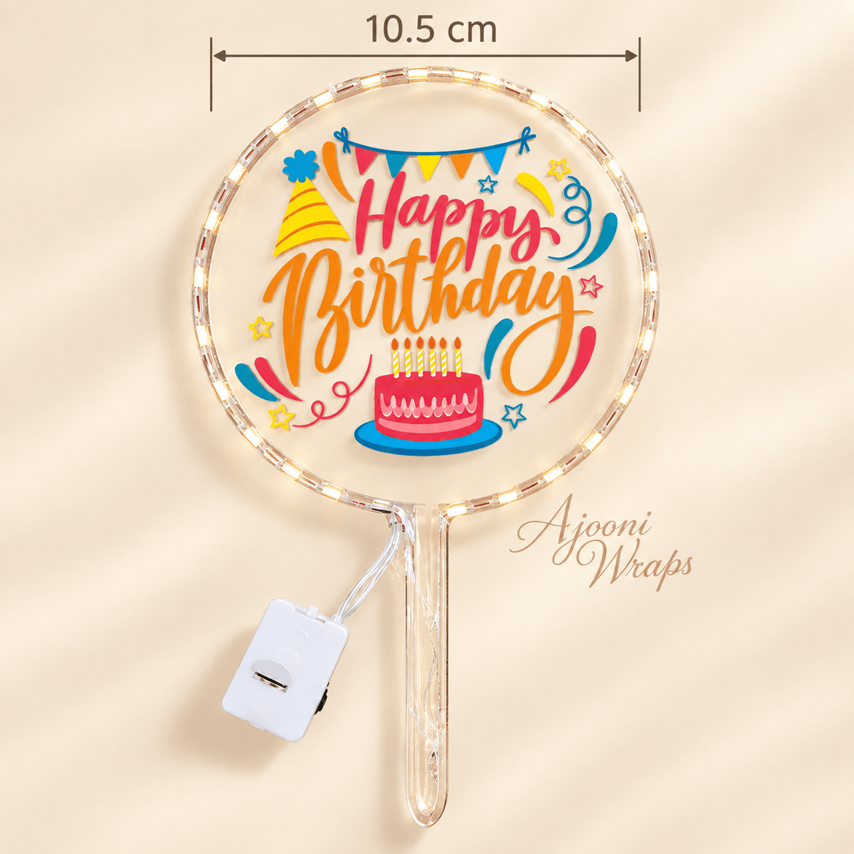 Premium Happy Birthday LED Cake Topper  🎂✨💡