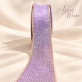 Premium Linen Organza Gold Edge Ribbon  | 2 Inch | | 10 Yards |✨