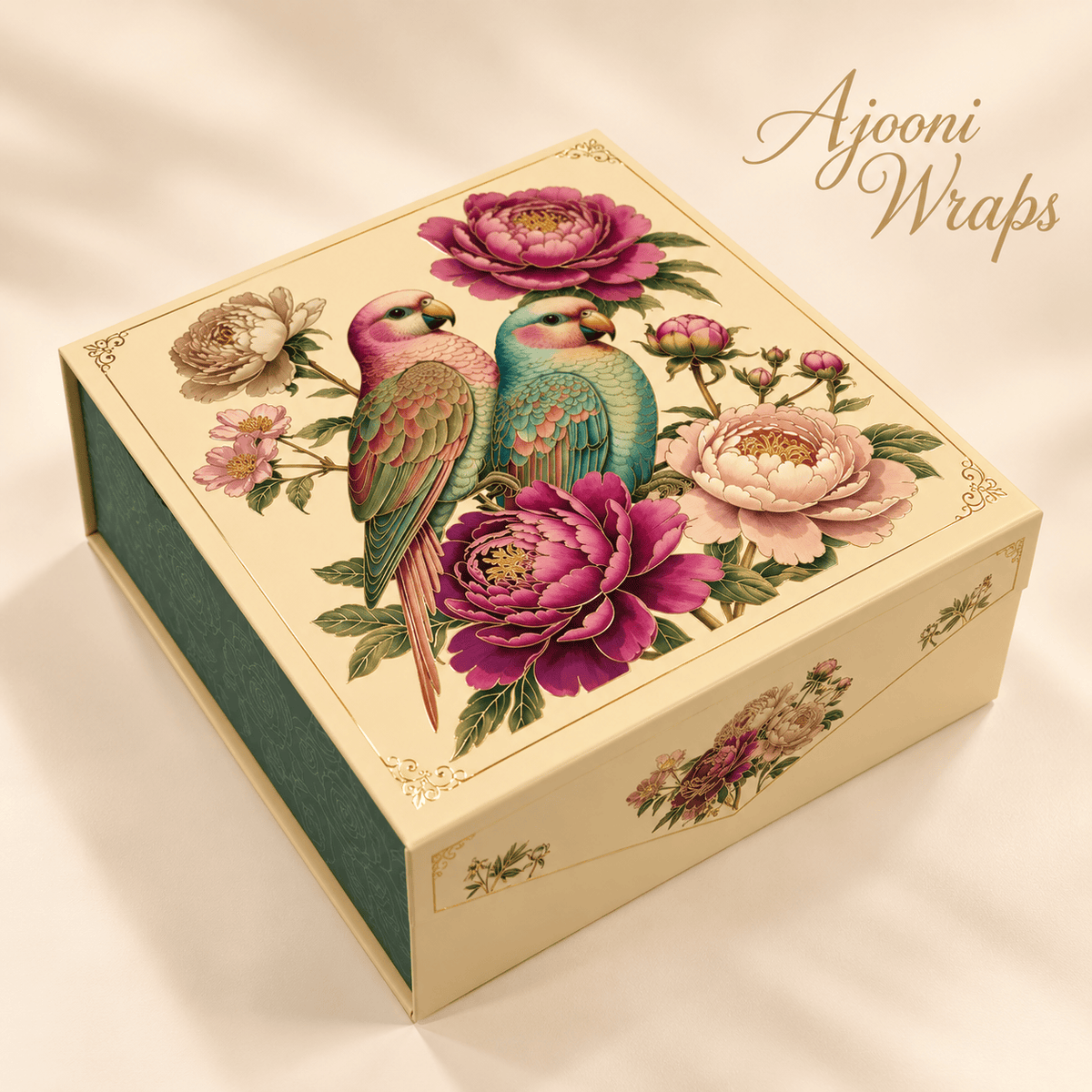 Lovebird Paradise Magnetic Collapsible Gift Box 🌸🦜