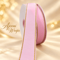 ✨ Luxury Grosgrain Ribbon with Golden Trim 1 Inch 🎀💛