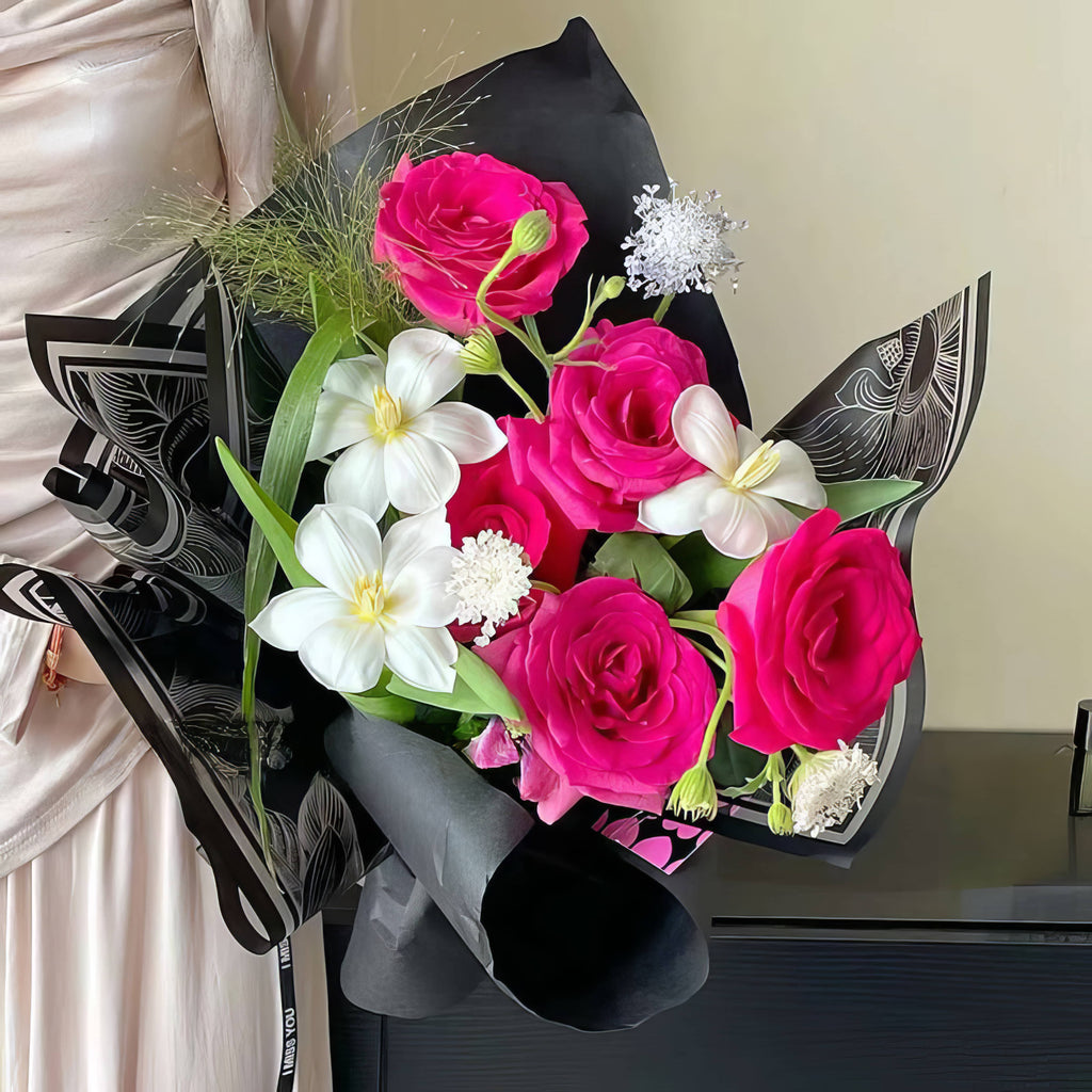 Floral Frame Bouquet & Gift Wrap