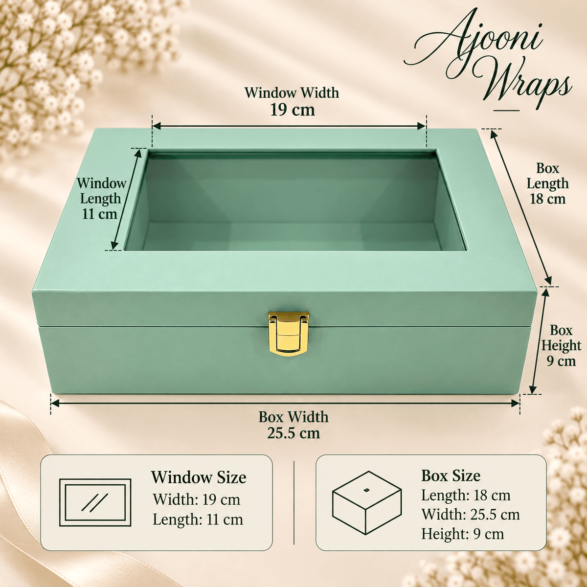 Luxury Leatherette Acrylic Window Box