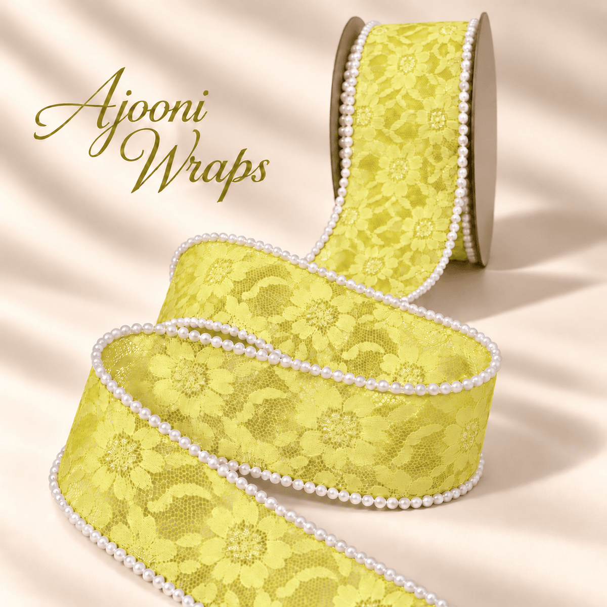 Luxury Pearl Organza Lace Ribbon | 2 Inch |