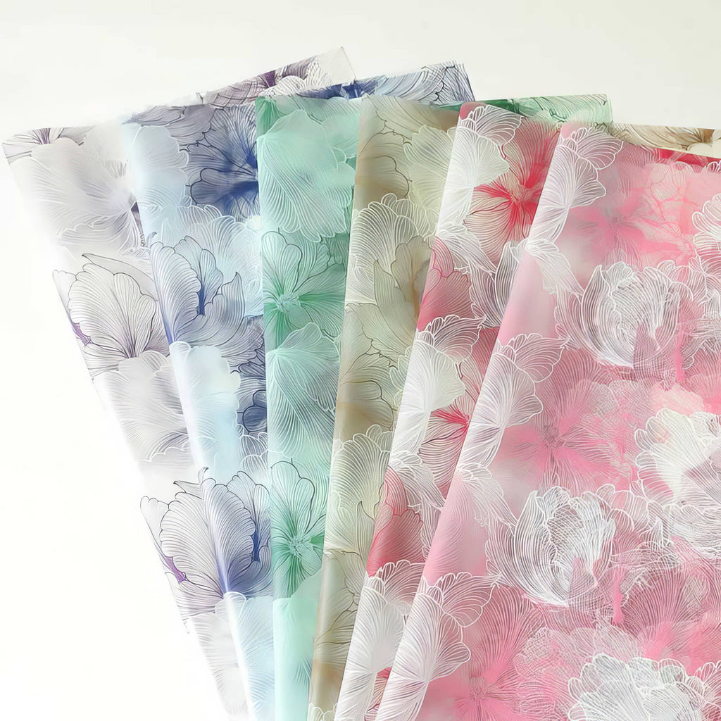 Premium Floral Sketch Bouquet Wrapping Sheets 🌸✨