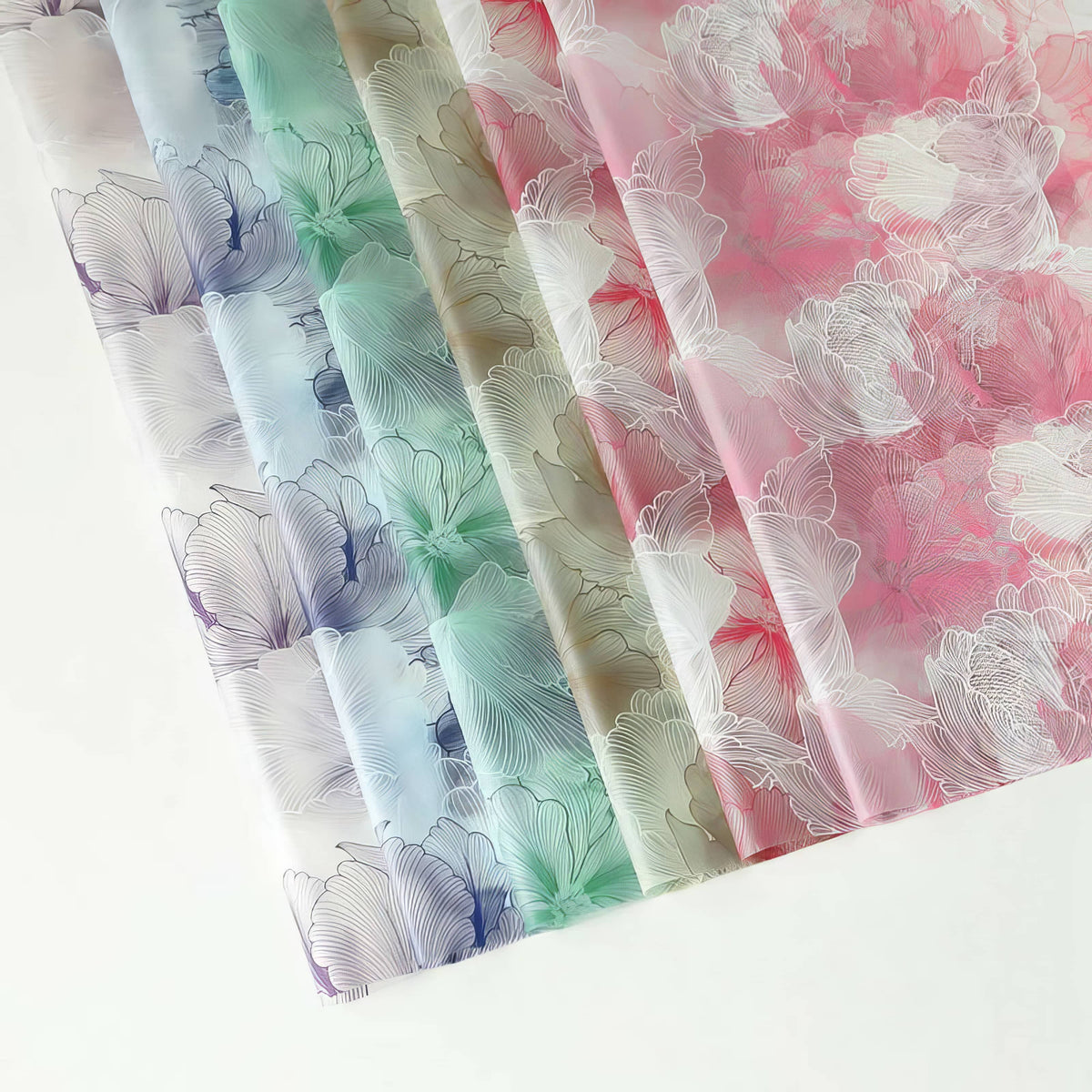 Premium Floral Sketch Bouquet Wrapping Sheets 🌸✨