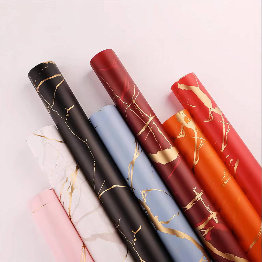 Golden Vein Elegance Bouquet & Gift Wrap