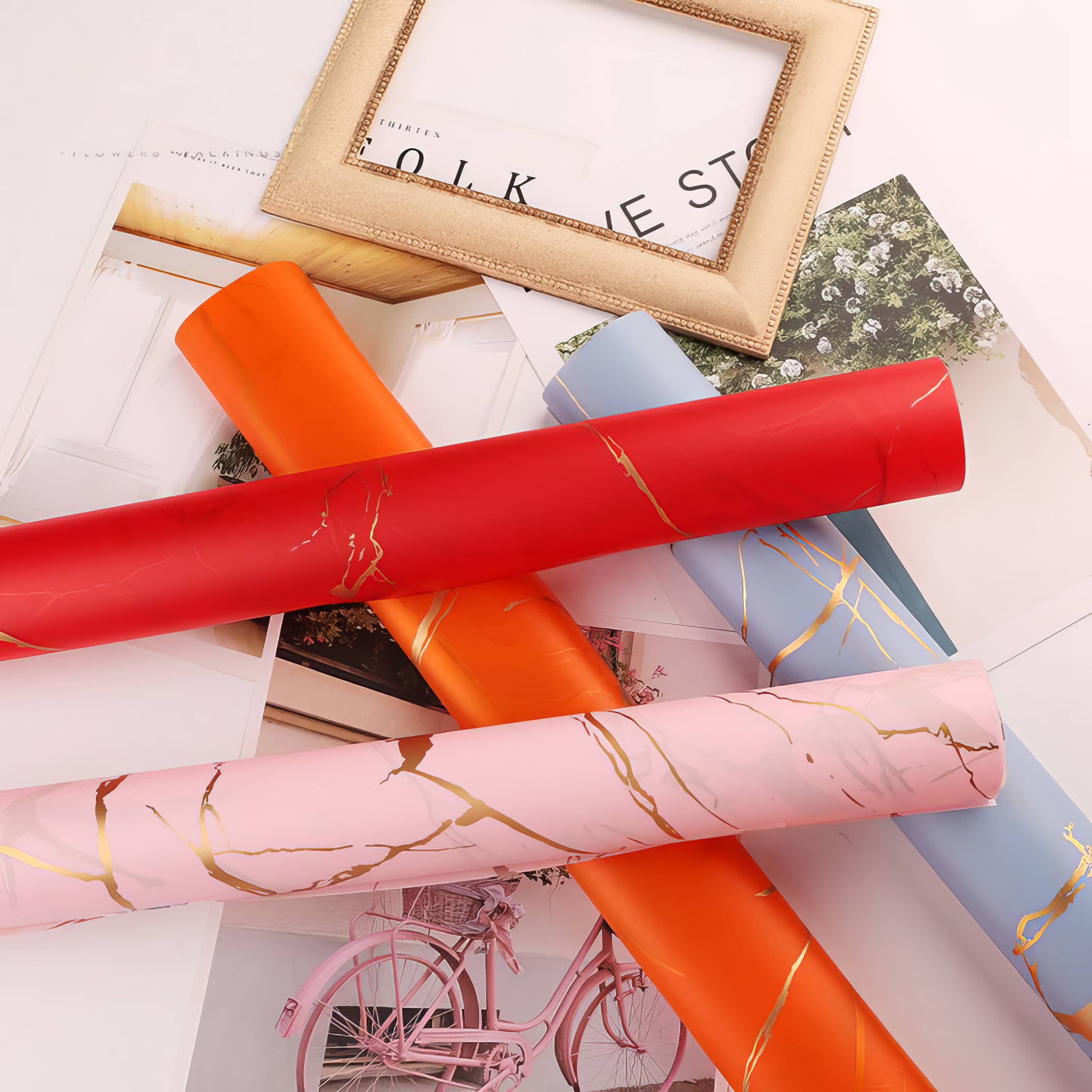 Golden Vein Elegance Bouquet & Gift Wrap