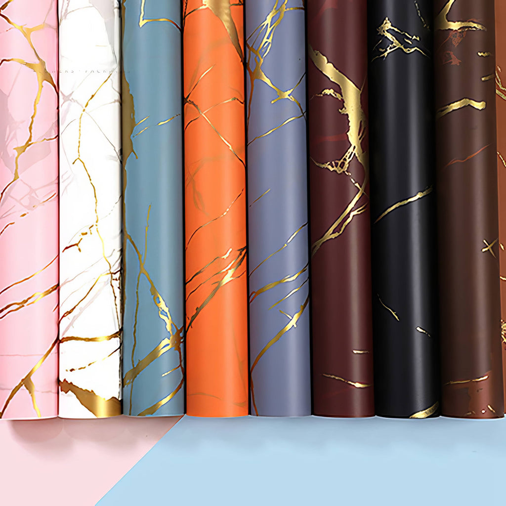 Golden Vein Elegance Bouquet & Gift Wrap