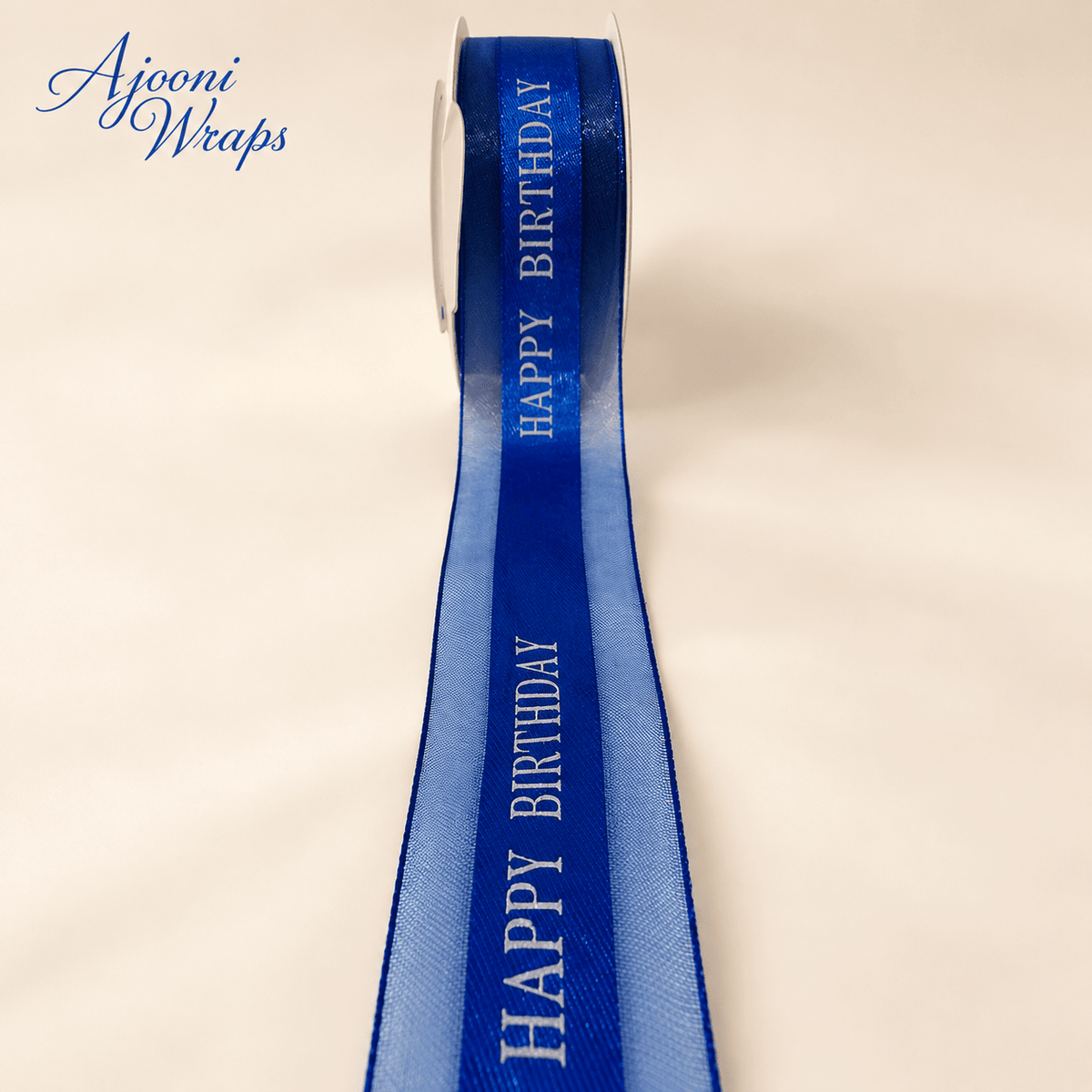 Happy Birthday Luxe Organza Satin Ribbon | 1 Inch