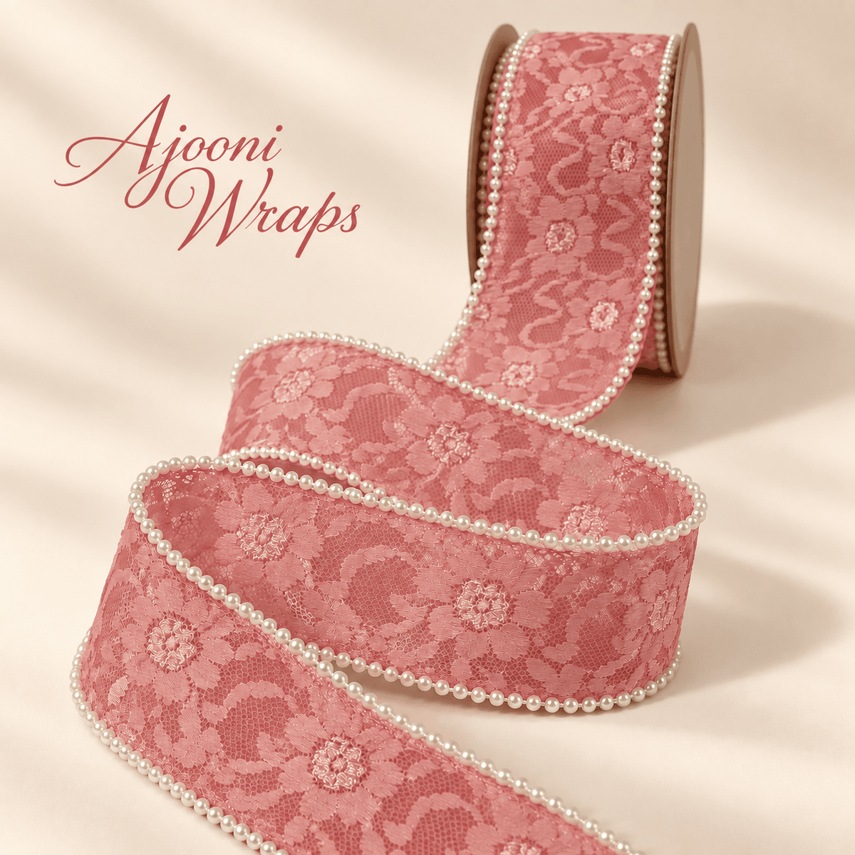 Luxury Pearl Organza Lace Ribbon | 2 Inch |