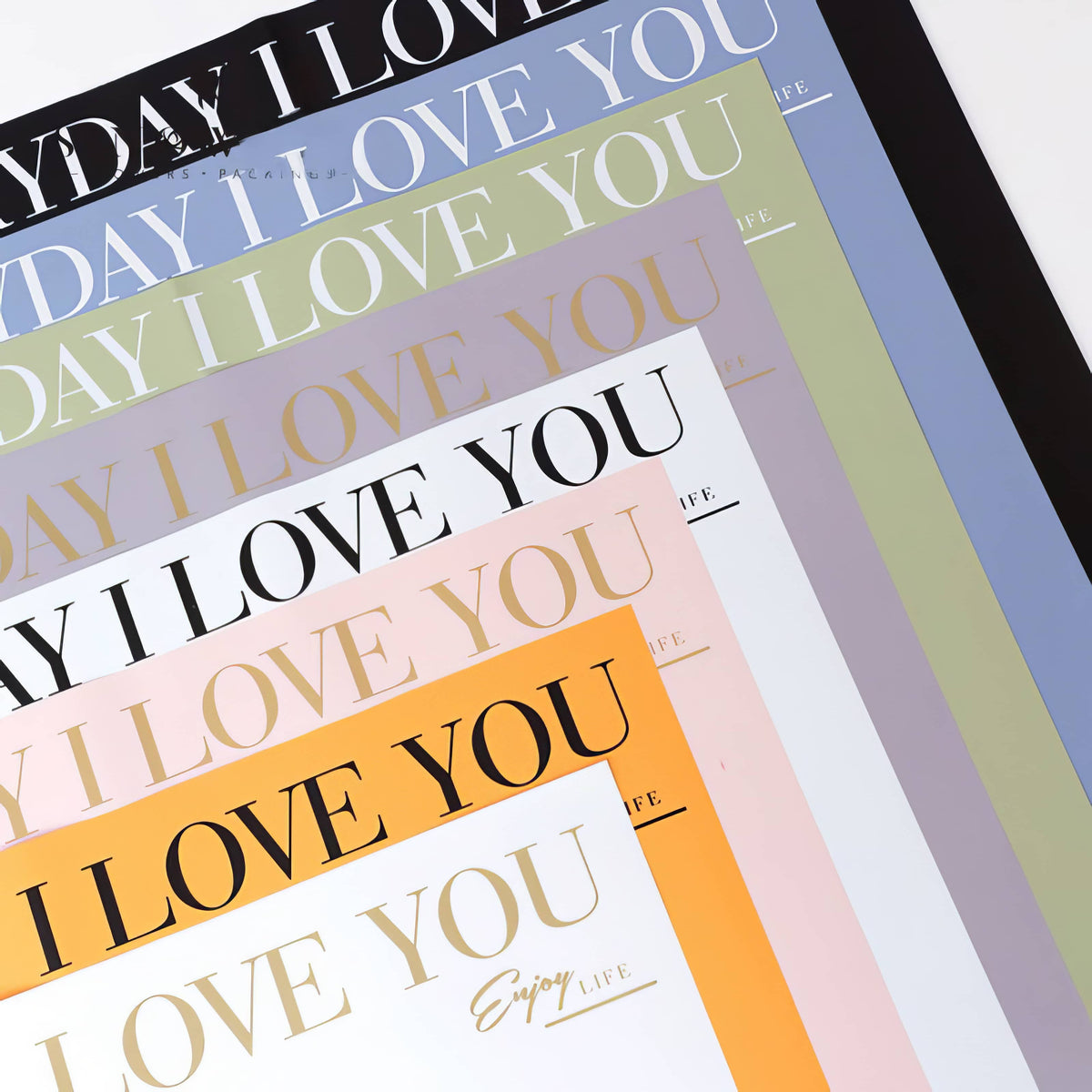 💕 Luxury Love You Bouquet Wrapping Sheet 🌸✨
